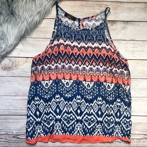 Renee C. Made in USA Tank‎ Top Boho Tribal Print